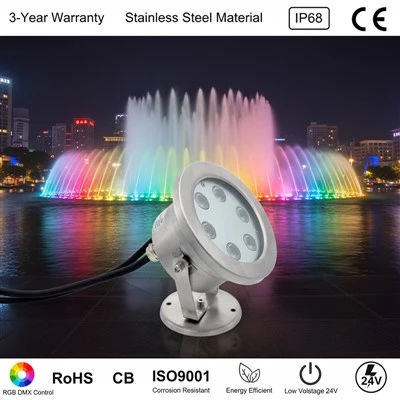 RGB-Farbwechsel-Unterwasserlicht|Wasserdichte LED-Teich- und Poolleuchte